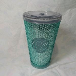 Starbucks 2014 light green crystal cold cup tumbler 16oz w/lid  bra free